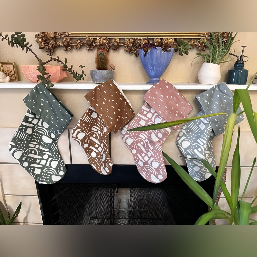 4 Unique Abstract Velvet Stockings